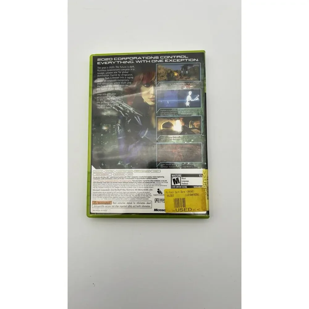 Perfect Dark Zero - (Microsoft Xbox 360) CIB W/manual. Tested. Works